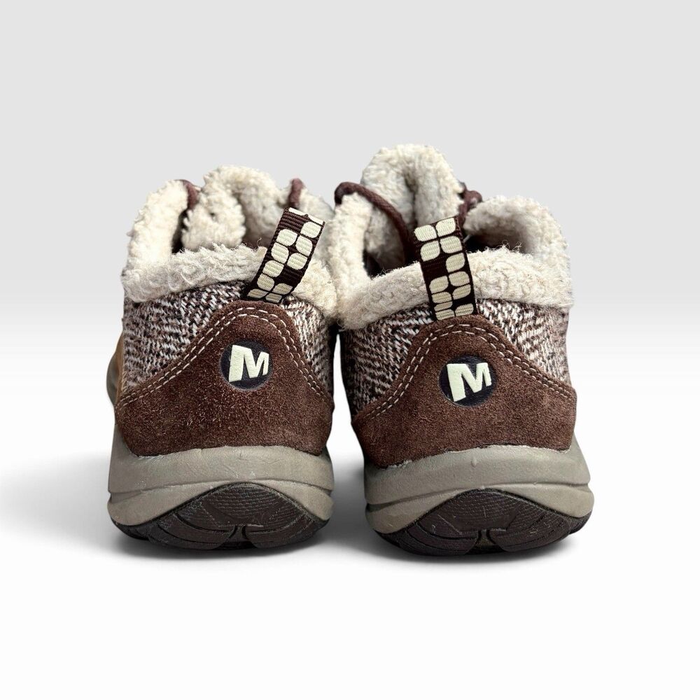 Merrell Kamori Chill Womens 8 Dark Earth Suede Fur Lined Hiking Shoes J099937C - Picture 6 of 12